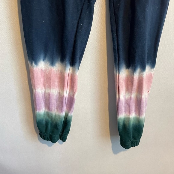 WILDFOX Jogger Sweatpants Size Small Navy Tie Dye Printed Casual - Picture 3 of 8